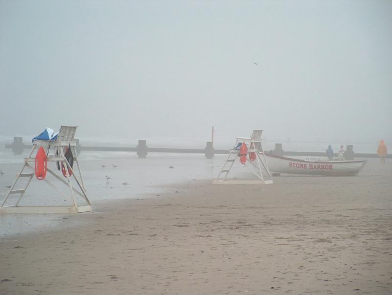 Stone Harbor on a foggy summer morning