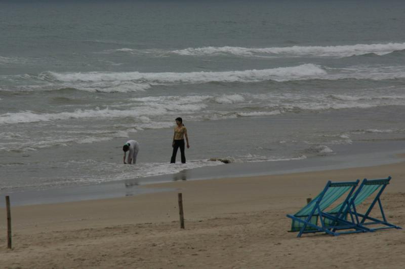 on the beach