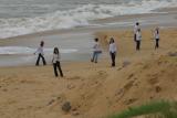 on the beach