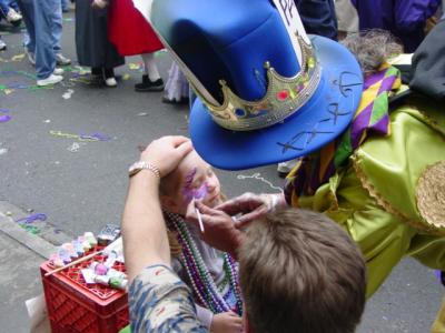 Face Painting on Fat Tuesday