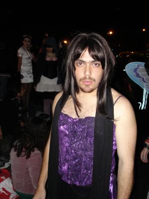Nathaniel tries on a Halloween costume.

Nathaniel, what are you?

Huh.