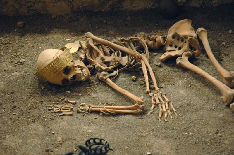 Corum museum grave reconstruction