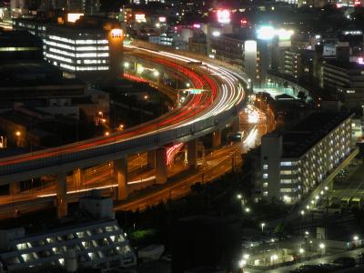 Night traffic in Yokohama