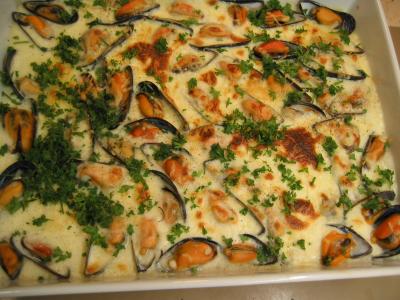 Mejillones gratinados