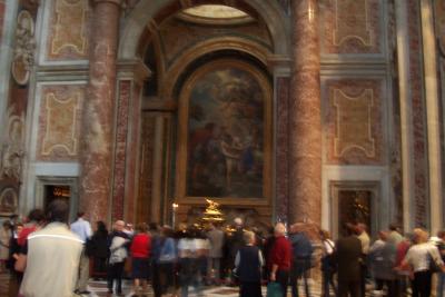 One of the altars inside Insdie of St. Peter's Basilica