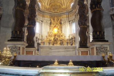 Altar inside St. Peters Basilica 7
