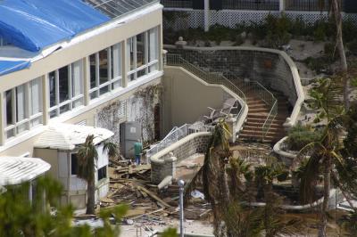 The Sonesta Beach Hotel, a very nice place, will be closed until next year for repairs. Hard to believe, but a boat was blown into a third floor room during the storm.