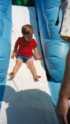 Ben sliding at Hog Day in Hillsborough, NC
