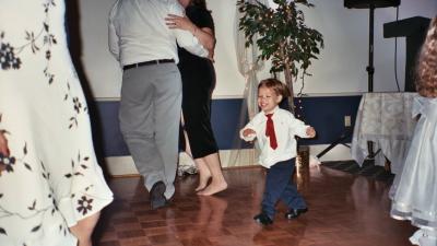 Ben dancing at Beth Walters' wedding reception
