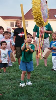 Little Michael hitting the pinata (Steven's 5th birthday party in PA)