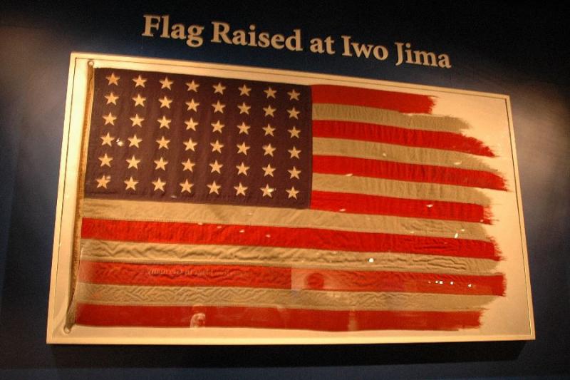 Flag raised at Iwo Jima