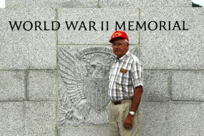 Dad at the WWII Memorial