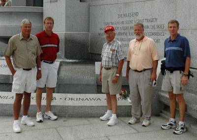 Visiting the WWII Memorial in DC, June 2004
