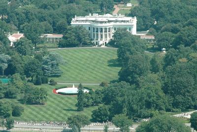 The White House as seen from the Washington Monument