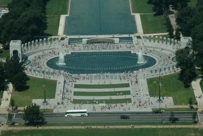 The WWII Memorial as seen from the Washington Monument