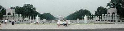 Wide view of the WWII Memorial