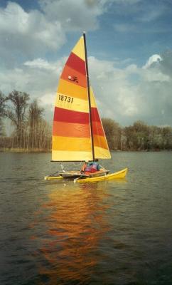 2nd sail on Hobie 16