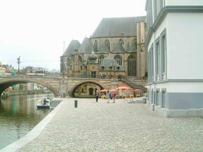 St Michielskerk, as seen from Graslei.