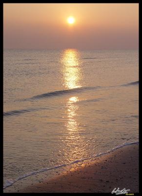 classic sunrise on the sea