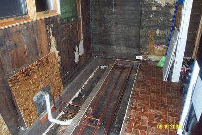 new plumbing lines moved under floor ( crawl space)