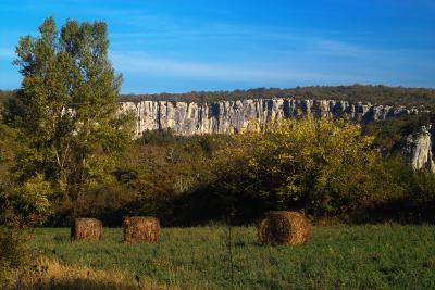 Ardeche Cliffs and Hay Balls