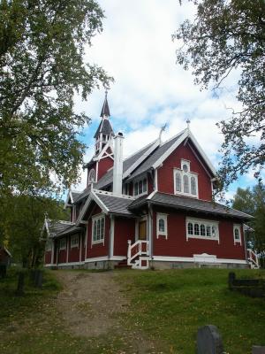 Wooden church near Neiden