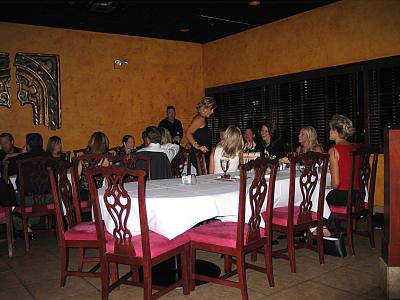 Group picture at dinner