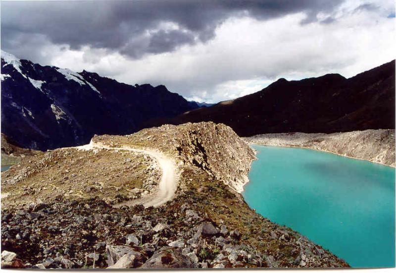 The beautiful Laguna Cancaraca just after the Olimpica pass