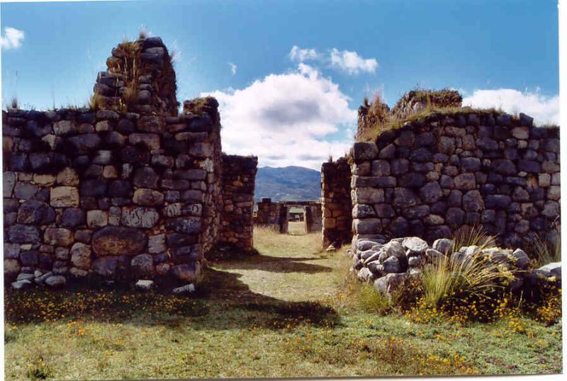 An inca road runs straight through the city