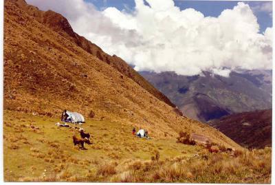 Camping place on the way to Puncuyoc
