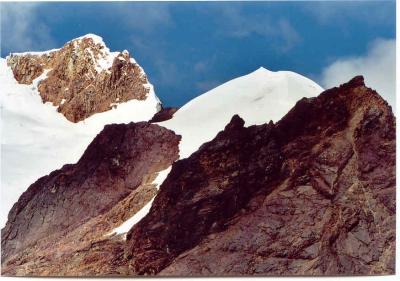 Teleview of the south flank of Mt. Huascaran