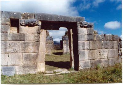 Remarkably worked out inca doorway in Huanuco Viejo