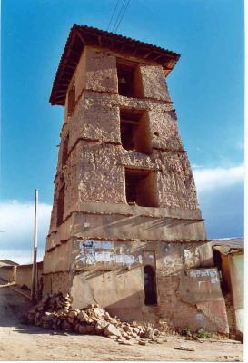 The belltower of Chavin de Patriarca still stands.