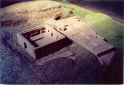 Scale model of the Temple of Kotosh