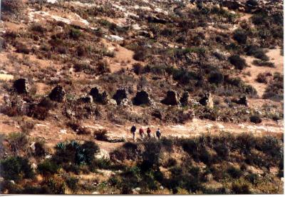 The colca's or inca warehouses of Tarmatambo