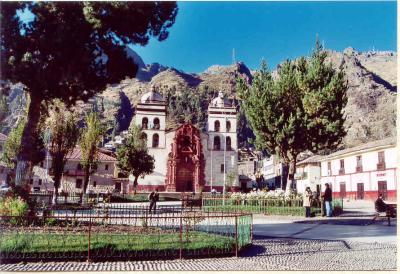 The Plaza de Armas in Huancavelica