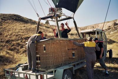 Getting the balloon on a trailer