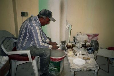 Elma art center in Avanos; making an onyx egg