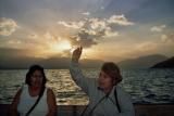 Lake Van, leaving Akdamar Island. Tourists from Istanbul.