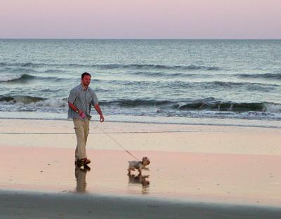 Dan takes Katie for a sunset walk