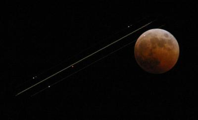 Lunar Eclipse and plane