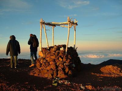 The Hawaiians built this religious shrine on the highest peak of the mountain. Then the Brits came along and built Gemini to be even higher. Who says colonialism is dead.