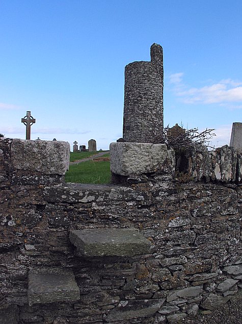   stone steps lead  into  cemetery

Old Kilcullen
 County KIldare