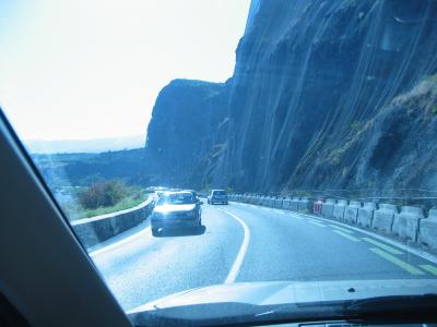 Huge nets should protect the road but sometimes it's not enough..