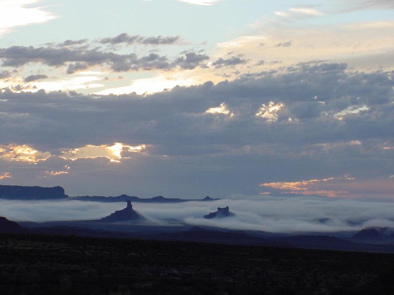 Morning Fog in Valley of the Gods