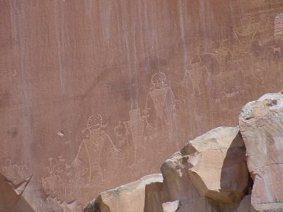 Petroglyphs in Capitol Reef.