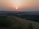 The boxes were left unopened and off we went to Liwa Oasis.  Sun set over Liwa, from the hotel