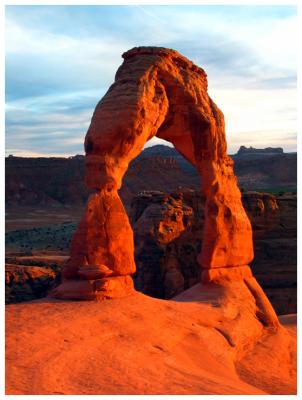 Last Rays of Light on Delicate Arch