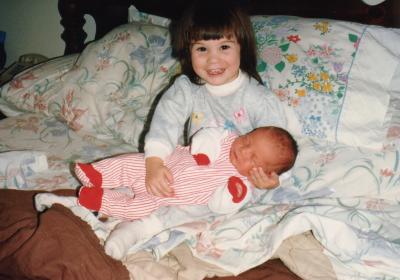Nicole with Baby Brother Chris