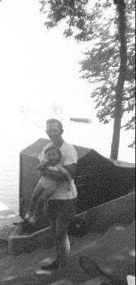 Harley and Janie, Leitzke picnic in Madison, 1950's